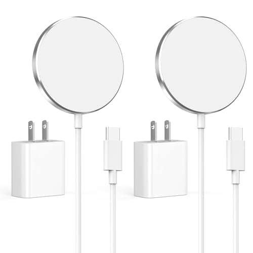 Magnetic Wireless Charger for iPhone 17 16 15, 2 Pack 15W Max iPhone Wireless Charger Fast Charging Pad Mag Safe Charger with 20W USB C Wall Charger for iPhone 17/17 Pro Max/16/16 Pro Max/15/14/13/12