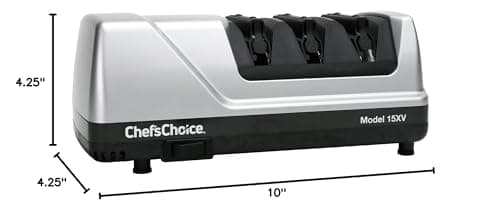 Chef’sChoice 15XV EdgeSelect Professional Electric Knife Sharpener with 100-Percent Diamond Abrasives and Precision Angle Guides for Straight Edge and Serrated Knives, 3-Stage, Gray 10