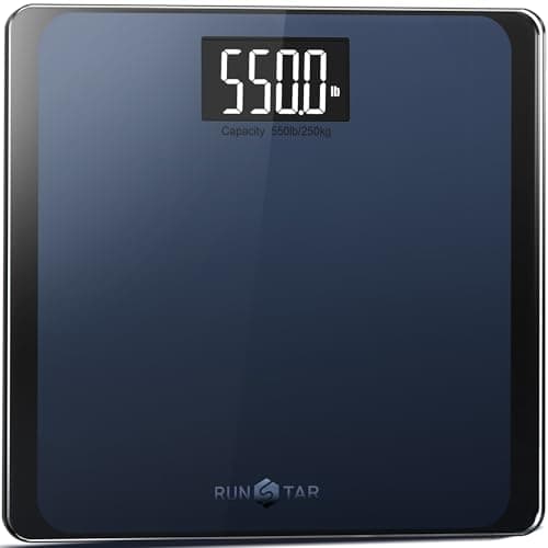 550lb Bathroom Digital Scale for Body Weight with Ultra-Wide Platform and Large LCD Display, Accurate High Precision Scale with Extra-High Capacity
