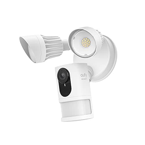 eufy Security Floodlight Cam E220, 2K, No Monthly Fees, 2000 Lumens, Weatherproof, Built-in AI, Non-Stop Power, Hardwired, Motion Only Alert