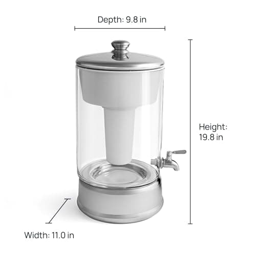Culligan with ZeroWater Technology 40-Cup Glass Water Filter Dispenser – Includes 5-Stage Advanced Water Filter, Certified to Reduce Lead, Total PFAS (Forever Chemicals), Fluoride, and Chlorine 9