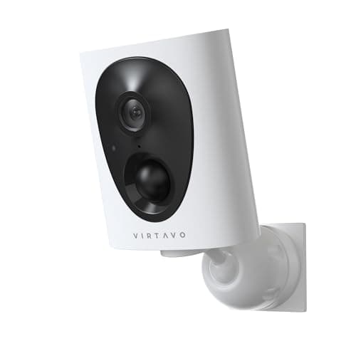 virtavo VistaFlask 2K Security Cameras Wireless Outdoor, Battery Powered, AI Motion Detection, for Home Security, Starlight Lens for Colorful Night Vision, 2-Way Audio, Weatherproof, Cloud/SD Storage