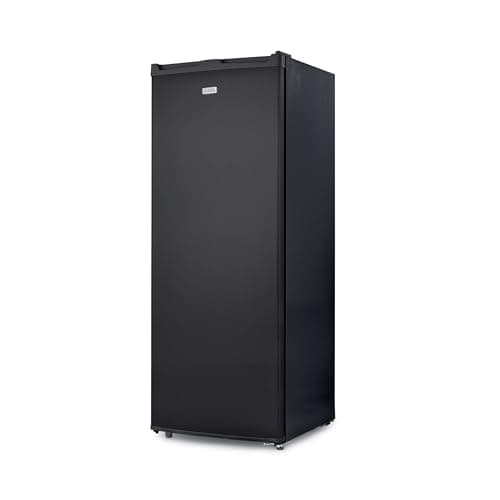 Commercial Cool Upright Freezer, Stand Up Freezer 6 Cu Ft with Reversible Door, Black