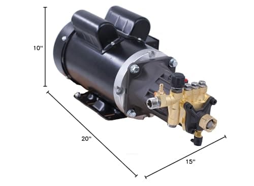 Canpump Electric Pressure Washer 1500 PSI, 1.9 GPM – Axial Power Washer Pump, 2 HP Motor 120 V – Includes Spray Gun, 30-Ft Hose, 5 Nozzles 5