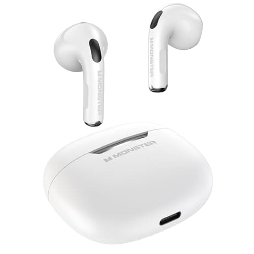 Monster N-Lite 208 Wireless Earbuds, Bluetooth Headphones Touch Control, Bluetooth Headphone with 30H Playtime, Wireless Headphones Type-C Charging,