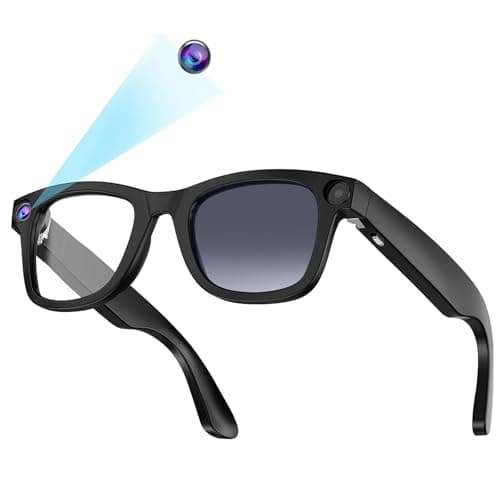 Zigtik Smart Glasses with Camera – AI Voice Wake-Up, ChatGPT Assistant, 1080P Recording, 8MP Photos, Bluetooth Calling & Music, WiFi Sync, Polarized Sunglasses for Travel, Conferences & Vlogging