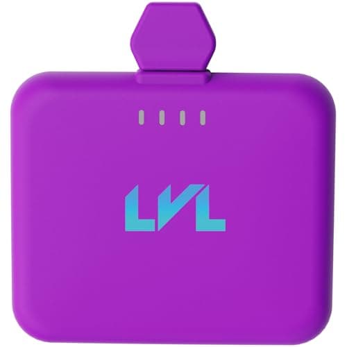 LLEVVELL Spark Portable Charger for iPhone 17/16/15 USB C 2500mAh Power Bank with LED Indicators 2.4A Fast Charging Mini Portable Charger with Pass Through Technology LVL 25 (Purple)