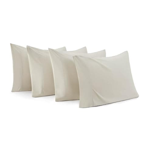 Bedsure Pillow Cases Standard Size Set of 4 - Linen Pillowcase 4 Pack,Super Soft and Cozy Prewashed Pillowcases,Hotel Quality,Pillow Covers with Envelop Closure,20x26 Inches