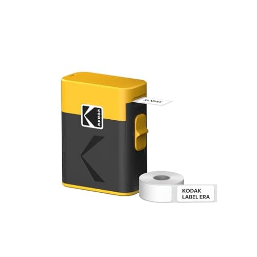 KODAK Label ERA Label Maker Machine, Yellow (Label Printer with 1 Roll Sticker Label)