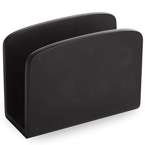 BINO Napkin Holder - Black Marble Napkin Dispenser for Dinner Table - Modern Kitchen Accessory