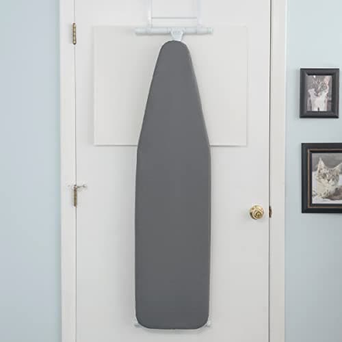 Full Size Ironing Board with Cover & Pad – Made in USA by Seymour Home Products Adjustable Steel T-Legs, 35" High Perforated Top for Steam Durable Iron Board for Home, Laundry Room (Grey) 6