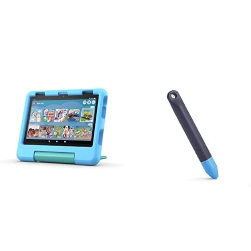Amazon Fire HD 8 Kids tablet Stylus Bundle — Bundle includes Amazon Fire HD 8 Kids tablet, 32GB, Blue & Blue Stylus