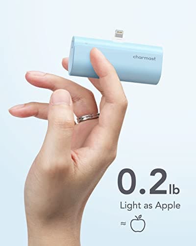 charmast Small Portable Charger for iPhone, Ultra-Compact 20W PD Fast Charging Power Bank 5000mAh, Mini Battery Pack for iPhone 14/14 Pro Max/13/13 Pro Max/12/12 Pro Max/11/XR/X/8/7/6 etc 5