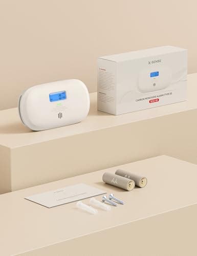 X-Sense Carbon Monoxide Detector, Replaceable Battery Powered CO Alarm with Digital Display, Portable Carbon Monoxide Detector for Travel, XC0C-SR, 1-Pack 8