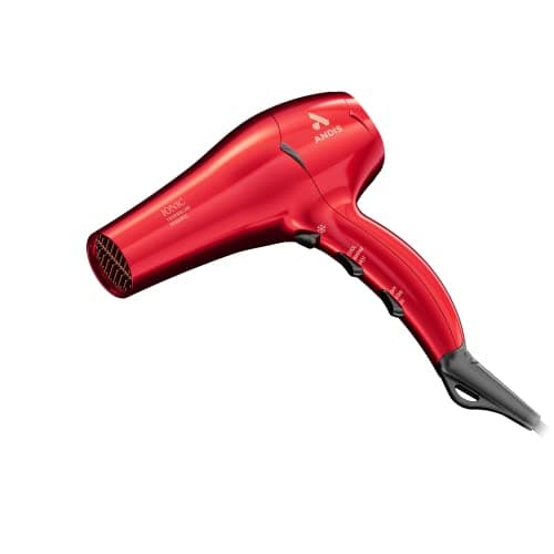 Andis 30290 1875-Watt Tourmaline Ceramic Ionic Pro Dry Professional Hair Dryer, 3 Heat Settings & 2 Speed Settings, 2 Dryer Attachments, Lightweight, Fast Dry & Low Noise, Soft Grip, Red 7