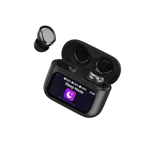 ZYHKON Earbuds Bluetooth 5.4 in Ear Touch Screen, Headphones Small Design for Side Sleepers with Sleep Mode, 5 EQ Modes, DeepBlack