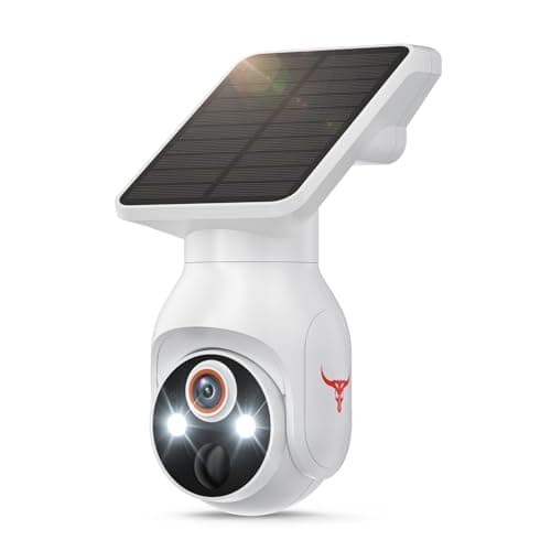 1080p Security Camera Wireless with Solar Panel, AI Human Detection, 2-Way Audio, Color Night Vision, 2.4G WiFi Only, Cloud Storage (Sold Separately), Indoor/Outdoor Surveillance Bullet Cam (WiFi)
