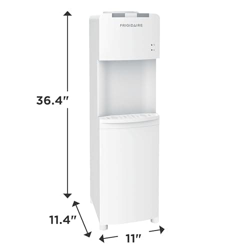 Frigidaire EFWC498, Top Load Hot & Cold Water Cooler Dispenser for Home, Garage, Dorm, RV & Cottage, 3 and 5 Gallon Bottles, 11" D x 11.5" W x 36" H, White 5