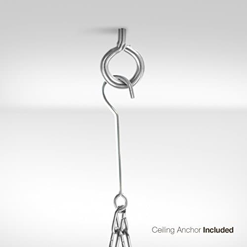 Sorbus® Pot and Pan Rack for Ceiling with Hooks — Decorative Oval Mounted Storage Rack — Multi-Purpose Organizer for Home, Restaurant, Kitchen Cookware, Utensils, Books, Household (Hanging Chrome) 7