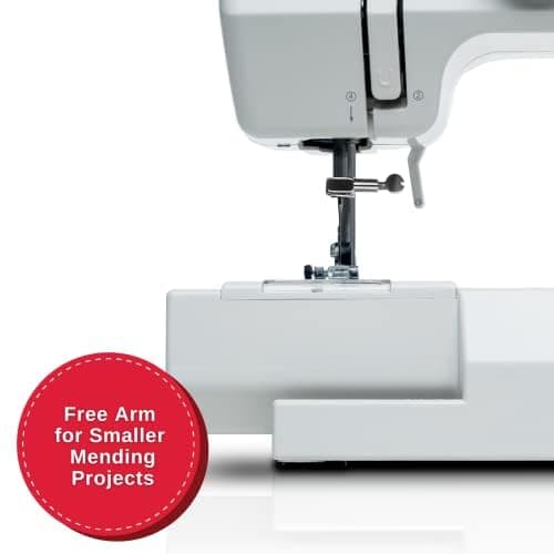 SINGER® M1000 Mending Machine (White) with Accessories | 4 Built in Stitches deliver 32 Stitch Applications | Compact, Lightweight, Portable | Great for Light to Medium Weight Fabrics & Repairs 5