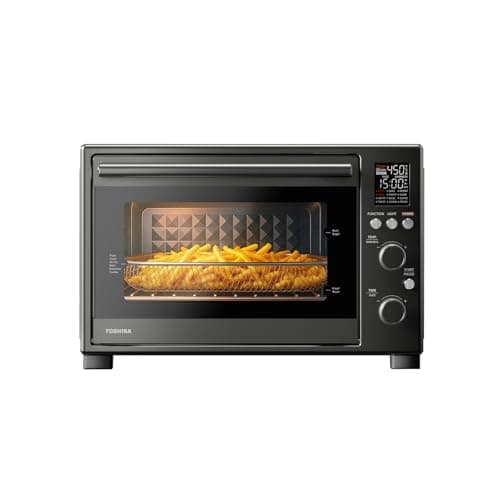TOSHIBA ChefFry Air Fryer Toaster Oven Combo, 12-in-1 Convection Countertop Oven, 34QT / 32L Large Capacity, 1750W, Master Pizza Modes Design with Exclusive Dual-Temp Tech