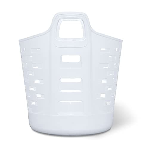Clorox Flexible Laundry Basket - Plastic Hamper for Clothes, Bedroom, and Storage - Portable Round Bin with Carry Handles, 1 Bushel, White 6