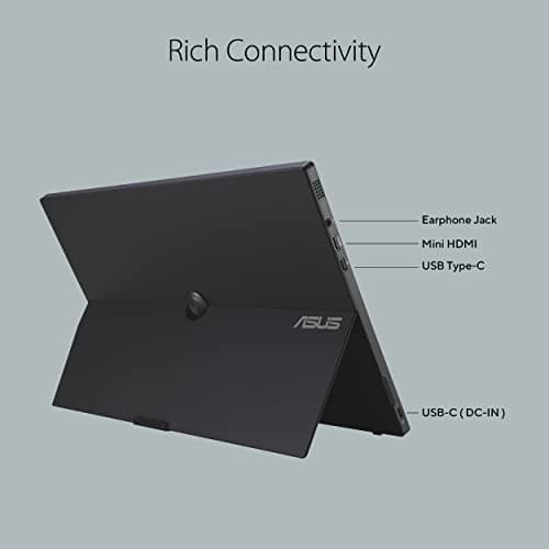 ASUS ZenScreen 15.6” 1080P Wireless Portable Monitor (MB16AWP) - FHD, IPS, Built-in Battery, Eye Care, USB Type-C, Tripod Mountable, Supports iOS, Android, Win11, Mini HDMI, 3-Year Warranty 6