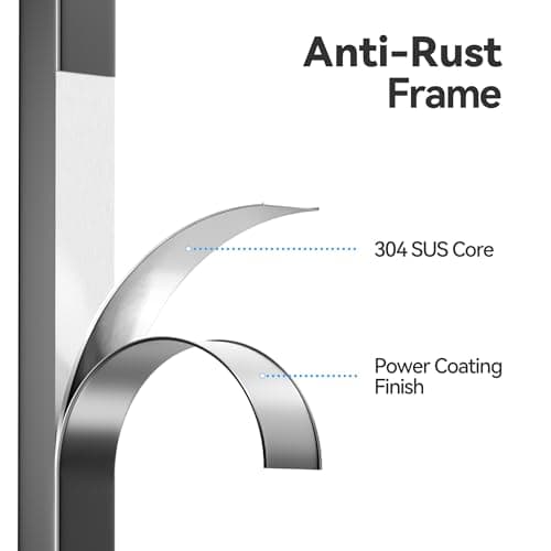 Bathroom Towel Rack Freestanding Floor Stand: Black 33in 2‑Bar Weighted Marble Base Towel Holder, Rustproof 304 Stainless Steel Drying Rack for Bath&Hand Towels, No‑Drill Slim Organizer, Spa Pool 6