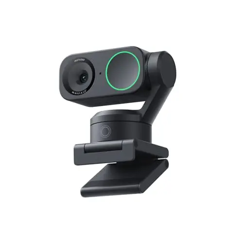 Insta360 Link 2 - PTZ 4K Webcam for PC/Mac, 1/2" Sensor, AI Tracking, HDR, AI Noise-Canceling Mic, Gesture Control for Streaming, Video Calls, Gaming, Works with Zoom, Teams, Twitch