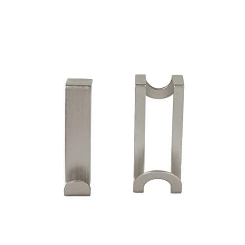 Spectrum Over Cabinet Door Hook 2 Pack Kitchen Cabinet Organizer for Towel Holder Storage, Over the Cabinet Hooks for Hand Towels and Dish Cloths, Brushed Nickel 5