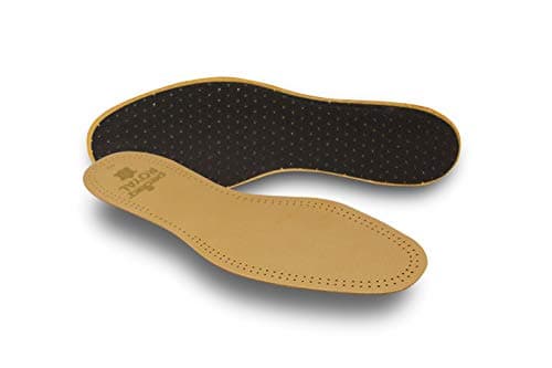 Pedag Royal | Genuine Lambskin Leather Insoles | Made in Germany | Vegetable-Tanned Leather | Activated Carbon for Anti-Odor | Latex Foam Padding | Thin & Absorbent | US Women 11/ Men 8/ EU 41 | Tan