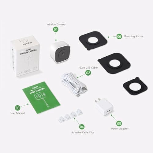 NyteElf 3MP Window Cameras for Home Security,Security Camera, 2K Full Color Night Vision, AI Human & Motion Detection, 24/7 Recording, Two-Way Audio, Easy Installation (White) 9