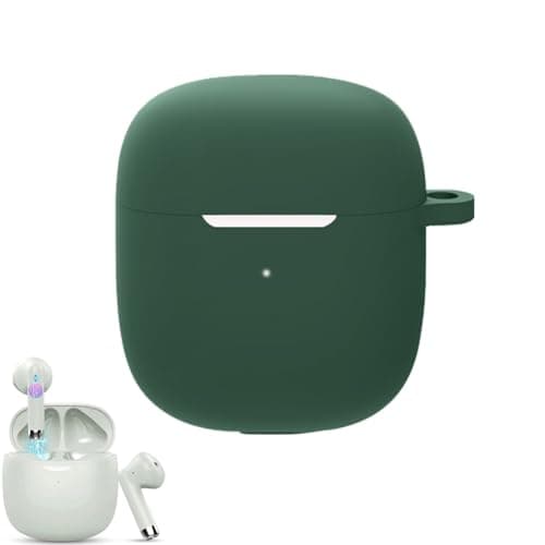 smaate Silicon Case Cover Compatible with Jxrev J51 Wireless Earbuds, Protective Skin with Keychain, with Hole for Charging