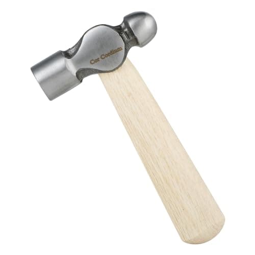 Ball Peen Hammer with Steel Hammer Head and Wood Short Handle, 12 OZ Small Hammer for Metalworking & Home 7
