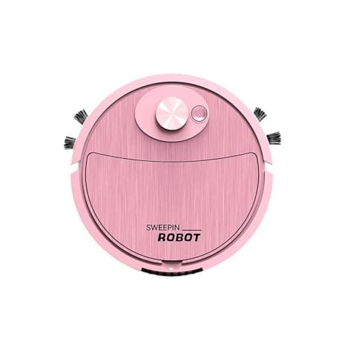 Generic Robot Vacuum and Mop Combo, 3-in-1 Robot Vacuum Cleaner Sweeping Robot, Mini Cleaning Robot Automatic Vacuum Cleaner, Ultra Slim Strong Suction Power Vacuum Mop Robot for Hard Floors Pink