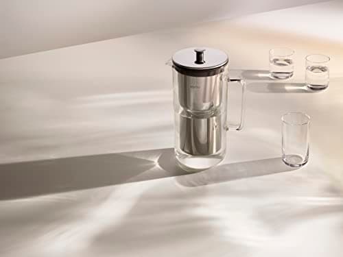 Aarke Purifier - Premium Glass and Stainless Steel Water Filter Pitcher, Refillable Filter System and Granules, 2.4L Pitcher with 1.18L Filtration Capacity 10