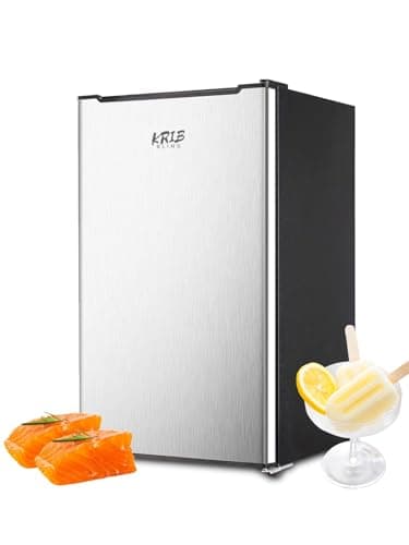 Compact Upright Freezer 3.0 Cu.ft Removable Shelves Mini Freezer Low Energy Single Door Refrigeratorfor for Bedroom, Office, Kitchen, Apartment, Dorm，Silver