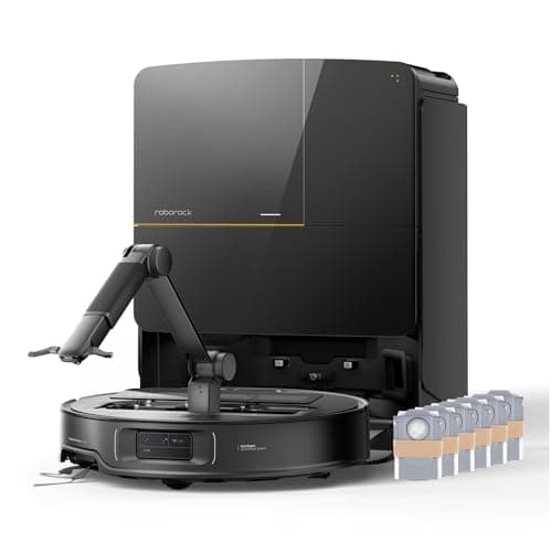 roborock Saros Z70 Robot Vacuum and Mop with 6 Packs Disposable Dust Bags