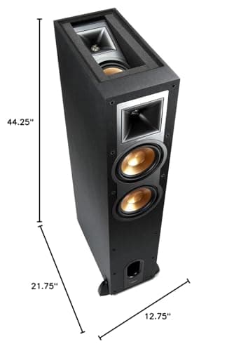 Klipsch Reference R-26FA Floorstanding Speaker, Black, Pair 9