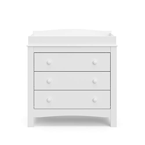 Graco Noah 3 Drawer Changing Table Dresser (White) – GREENGUARD Gold Certified Baby Dresser with Changing Table Top, Includes Interlocking Drawer System 5