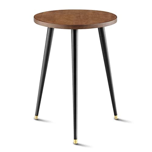 KINNARY Plant Stand Indoor, Mid Century Wood Plant Stand Plant Table for Flower Pots, Heavy Duty Metal Tall Plant Holder, Modern Home Decor Small Round Side End Table (11.8"x16")