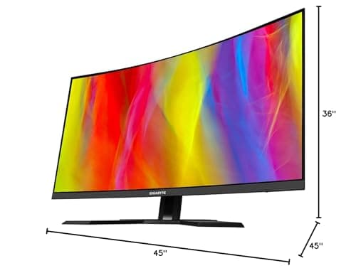 GIGABYTE M32UC 32" 144Hz (160Hz OC) 4K UHD Curved Gaming Monitor, SS VA, 3840x2160 Display, 1ms Response Time (MPRT), 1x DisplayPort 1.4, 2X HDMI 2.1, 1x USB Type-C, 4X USB 3.2 9