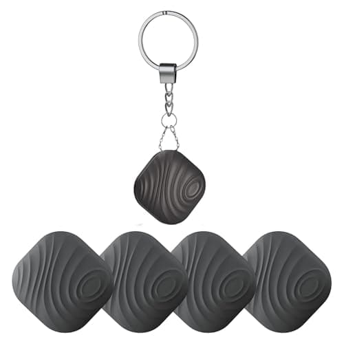Nutale Findthing Key Finder Smart Tag 4-Pack - Bluetooth Tracker Item Locator with Key Chain - Both iOS and Android Compatible for Keys Pet Wallets Backpacks and Tablets (4-Coffee)
