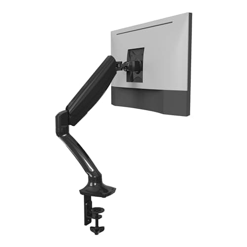 FlexiSpot Single Monitor Stand - Adjustable Spring VESA Mount with C Clamp for 17 to 30 Inch Computer Screens - Heavy Duty Monitor Arm Holds up to 3.3 to 11lbs