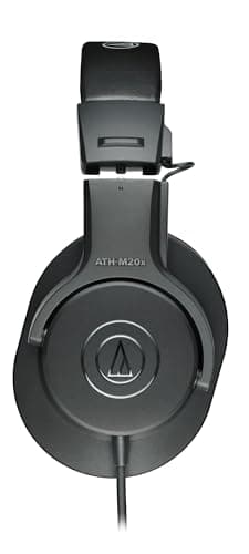 Audio-Technica ATH-M20x Professional Monitor Headphones - Black Bundle with Case and Austin Bazaar Polishing Cloth 8