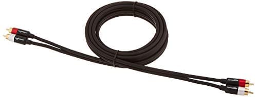 Amazon Basics 2 RCA Audio Cable for Amplifier, Active Speakers, Subwoofer or Hi-Fi System with Gold-Plated Plugs, 8 Feet, Black 6