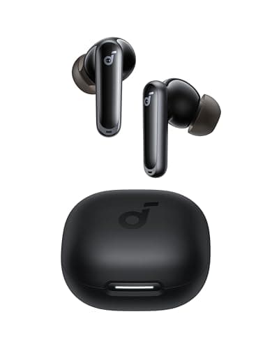 Soundcore P40i by Anker, Noise Cancelling Wireless Earbuds, Adaptive Noise Cancelling to Environments, Heavy Bass, 60H Playtime, 2-in-1 Case and Phone Stand, IPX5,Wireless Charging, Bluetooth(Renewed)