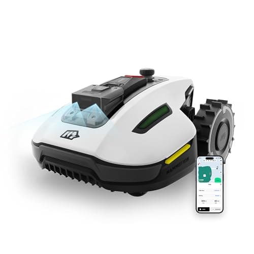 Mammotion YUKA Mini 500H Robotic Lawn Mower Reception 0.12 Acre,Max. 0.25 Acre, Ultrasense AI Vision+ RTK Positioning, Auto Mapping, App Control, 50% Slope, Cutting Height 2''~3.5'', 15 Mowing Zones