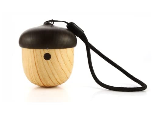 HaoYiShang Small Wireless Bluetooth Speaker, Portable Mini Speaker Waterproof Cute Wooden Nut Shape Unique Tiny Outdoor Speaker for iPhone Backpack Travel