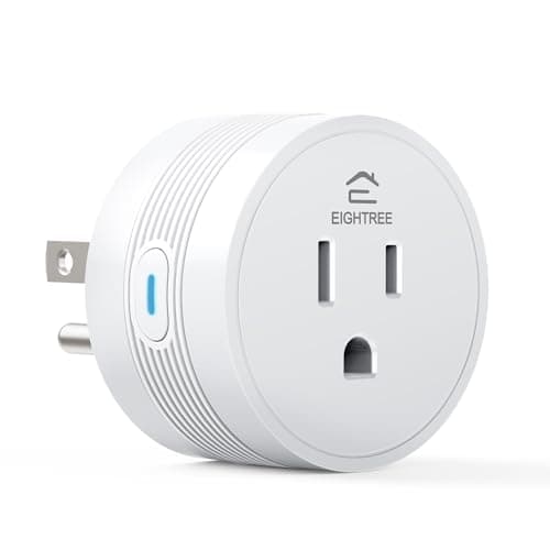 EIGHTREE Smart Plug 2025 Upgrade to 15A, Bluetooth & Wi-Fi Outlet Plug Dual Connection, Voice Control, Remote Control Outlet Timer Indoor, Smart Plugs That Work with Alexa & Google, 2.4GHz Wi-Fi Only